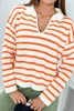 Striped sweater orange