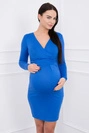 Tailliertes Kleid mit Unterbrustausschnitt kornblumenblau