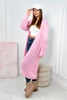 Sweater long cardigan light pink
