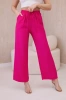 Viscose wide-leg trousers fuchsia