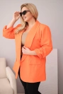 Dámské elegantní sako pro plnoštíhlé oranžové