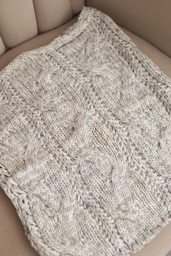 Damen-Wollschal weich winter KN25 hellgrau