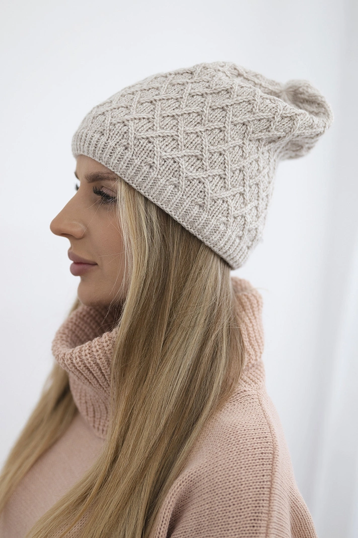 Vilnonė kepurė K204 beige