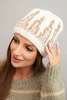 Women's winter wool hat with zirconia K453 graphite