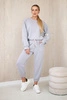 Set sweatshirt + pants buttery fabric grey