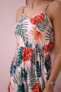 Dress with a leaf motif powdered pink