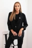 Komplet dámsky Punto elegantná sako a nohavice čierny
