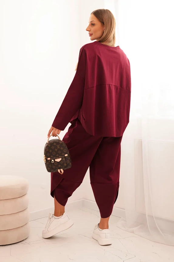 Komplet new punto bluza + spodnie slivkový