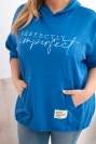 Damenpullover Plus Size mit Kapuze und Druck chabrowa