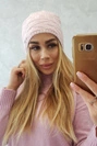 Čapica s fleece Edyta K298 púdrovo ružová