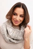 Women's soft wool winter neck warmer KN25 light gray
