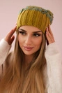 Čapica s fleece Paryż K213 kiwi + tyrkysová