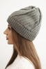 Women's winter hat made of wool K441 dark gray