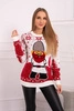 Christmas sweater with Santa Claus ecru