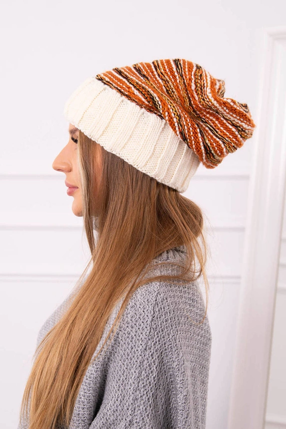 Women's cap Feba K330 ecru+foxy