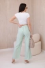 Viscose wide-leg trousers light mint