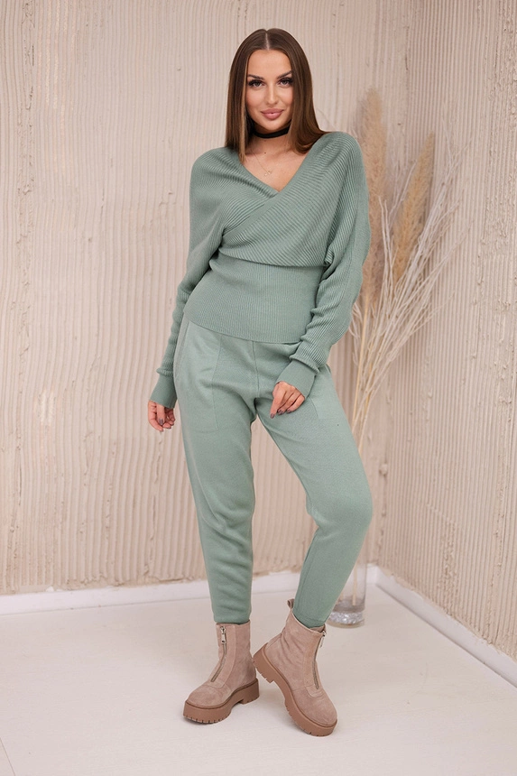 Zweiteiliges Pullover-Set dunkel mint