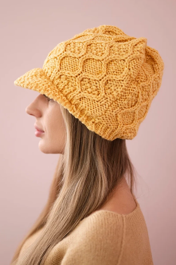 Cap with fleece Roma Bis K235 yellow