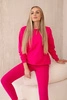 Set of cotton sweatshirt + leggings fuchsia