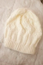 Cap with fleece Marta K231 ecru