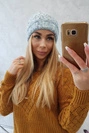 Čiapka s otočením nahor Eliza K205 modrá