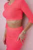 Set of blouses with a skirt pink neon