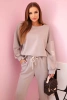 Set sweatshirt + pants buttery fabric beige