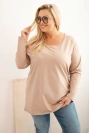 Dámska blúzka Plus Size s lodičkovým výstrihom fango
