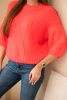 Women's mohair sweater with short sleeves raspberry