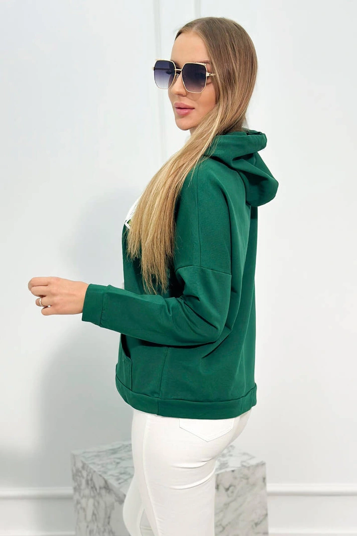 Sweatshirt mit Voyage-Aufschrift grün