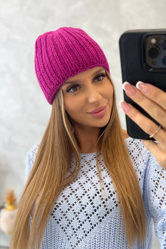 Dámska čiapka Rebeka K345 fuchsiová