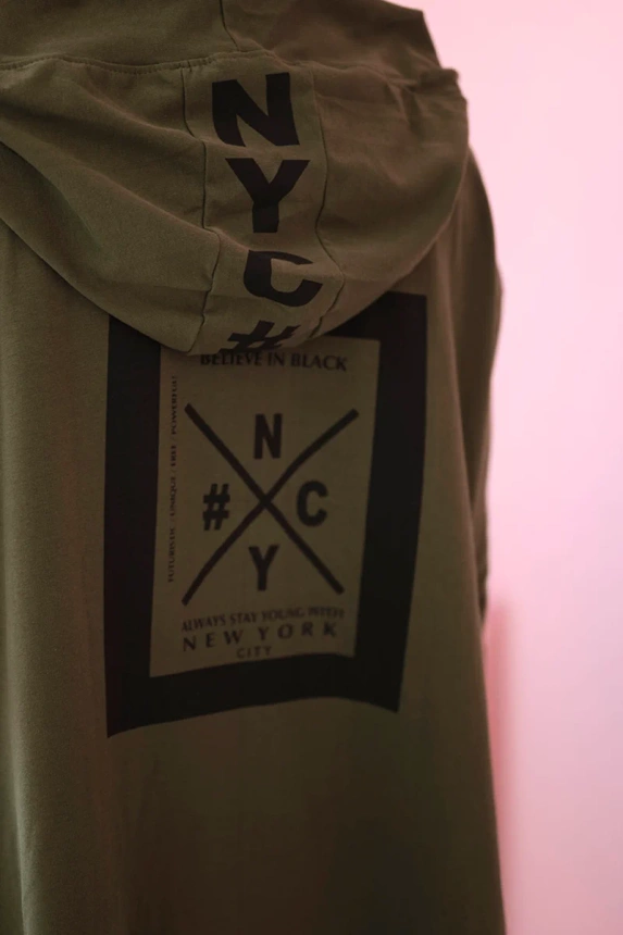 Kardigán s kapucňou oversize khaki