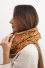Damen Schal weich aus Wolle Winter KN25 senfgelb