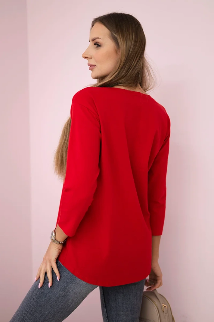 Blouse with print Summer Girl red