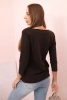 Women's blouse with a boat neckline brown