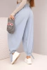 Women's wide-leg pants with a tie at the bottom denim