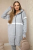 Insulated set with a long sweatshirt gray