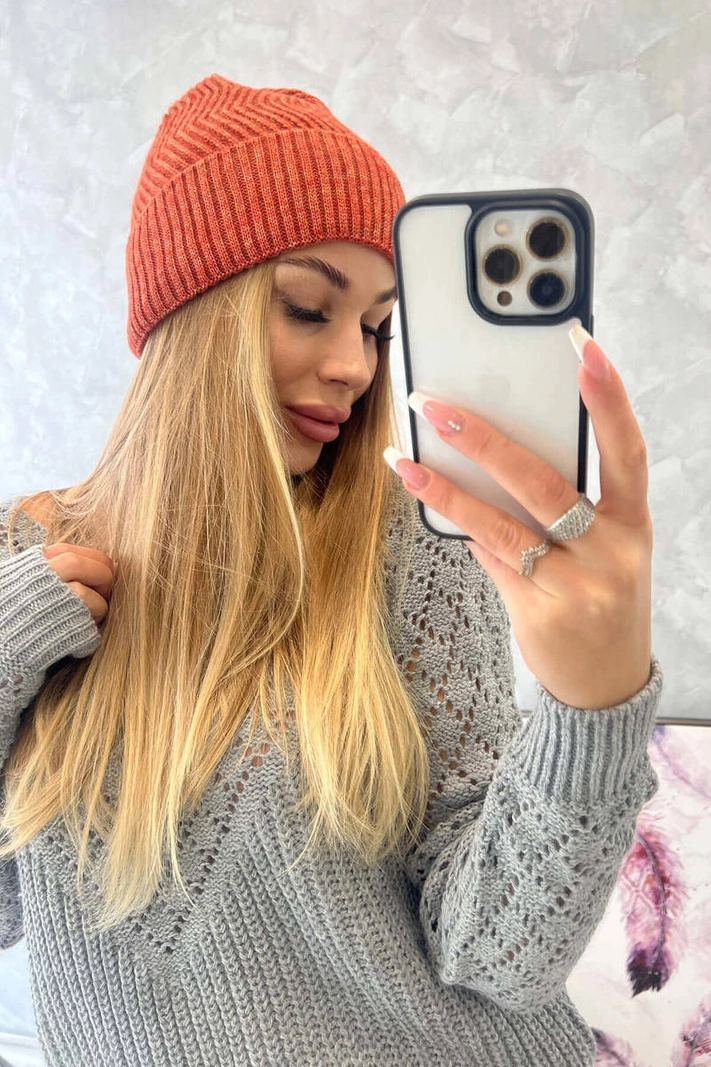 Dünne Kappe Oliwia K252 rot