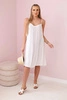 Viscose dress with straps white