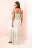 Women's boho dress with straps mint