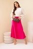 Women's flared viscose skirt fuchsia
