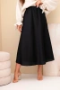 Women's flared viscose skirt black