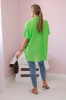 Short-sleeved cotton shirt bright green