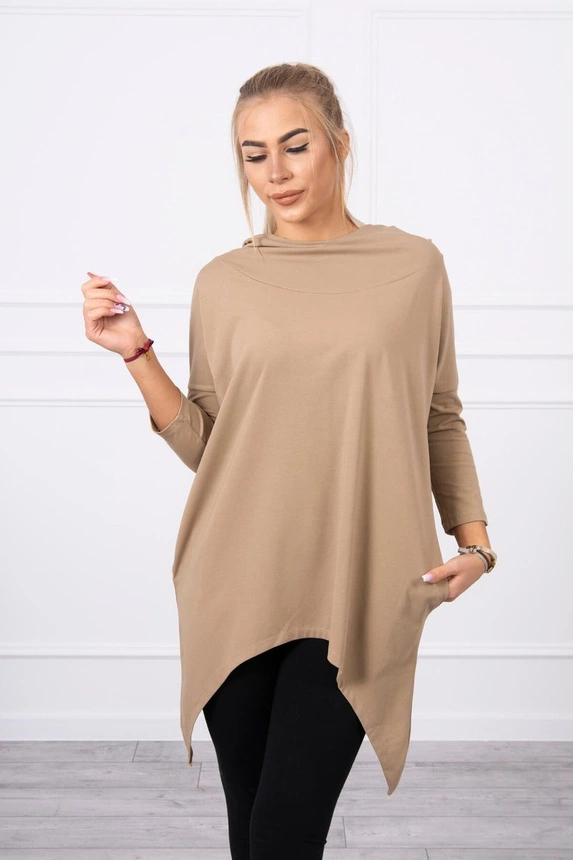 Sweatshirt mit Flügeldruck camel