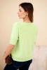 Women's short-sleeve viscose sweater pistachio
