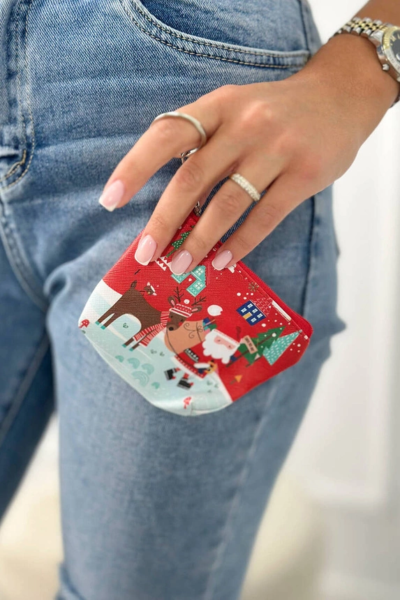 Purse with Christmas theme BB315-162-PR2 red