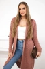 Sweater Cardigan weave the braid dark pink