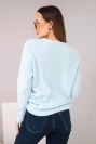 Damenpullover aus Baby-Alpaka mit langen Ärmeln blau