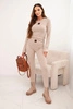 Damenanzug aus Baumwolle mit langen Ärmeln und Leggings beige