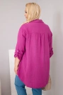 Hemd aus Baumwoll-Musselin Plus Size dunkelviolett